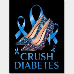 Diabetes High Heels Blue Posters and Art